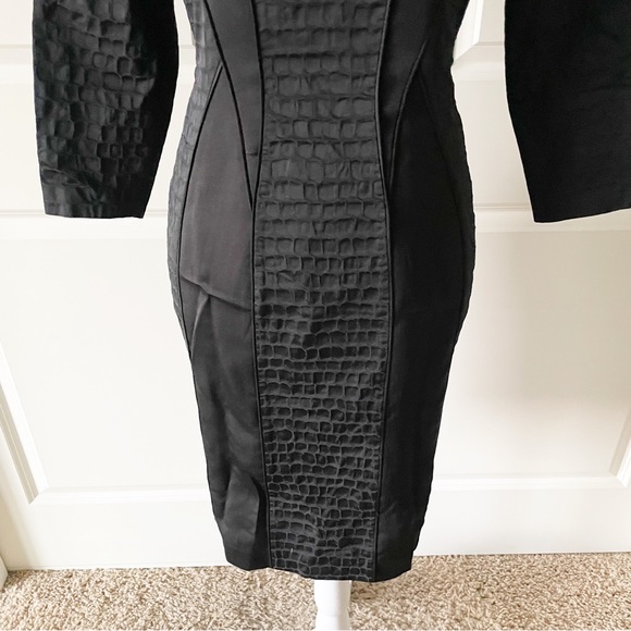 Hugo Boss Darling Embossed Black Sheath Dress - Picture 13 of 14